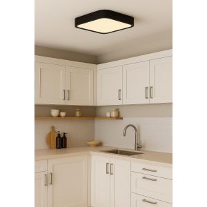 PLAFON LED ACERO NEGRO 45W GALACTIC DISEÑO CUADRADO MODERNO LEUK - Vista 2