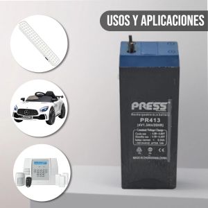 BATERIA DE GEL DE 4V 1.3 AH PRESS - Vista 3