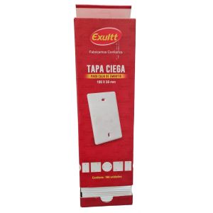 PACK X 100 TAPA CIEGA PARA CAJA 10 X 5 BLANCO EN DISPENSER