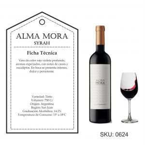 VINO ALMA MORA SYRAH 750 CC - Vista 1