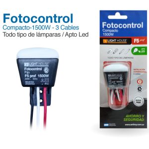 FOTOCONTROL 3 CABLES 1500 W LIGHT HOUSE - Vista 1
