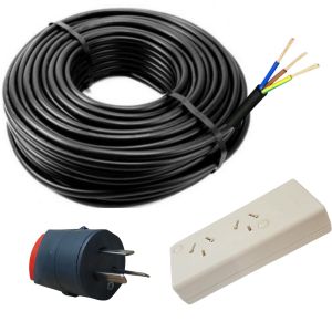 ALARGUE PROLONGADOR NEGRO 3X1.5 MM 20 MTS FICHAS RICHI DOBLE - Vista 3