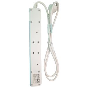 PROLONGADOR MULTIPLE 5 TOMAS + 2 USB BLANCO CON CABLE 1.5 MTS C/ PROTECTOR TERMICO - Vista 1
