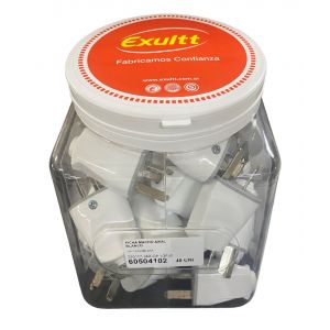 PACK X40 FICHA MACHO AXIAL BLANCO EN CARAMELERA