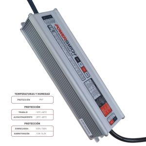 FUENTE LED SWITCHING 12V 5A 60W IP67 POWER SWITCH - Vista 3