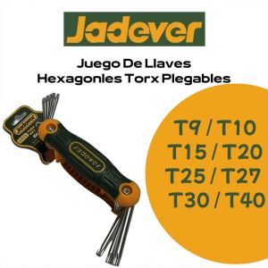 JUEGO DE LLAVES TORX 8 EN 1 PLEGABLES JADEVER - Vista 3