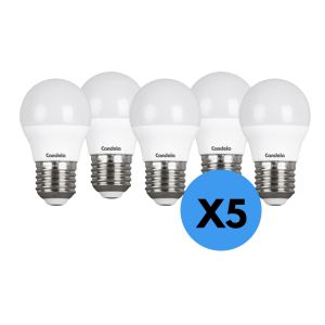LAMPARA GOTA LED 5 WATT CANDELA LUZ FRIA X 5 UNIDADES - Vista 1