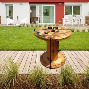 CARRETEL DE MADERA BOBINA 80X60 CM - Vista 1