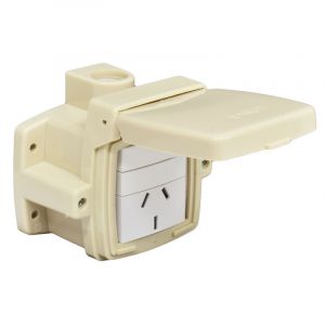 CAJA CAPSULADA EXTERIOR 1 PUNTO Y TOMA 10 AMP C/ TAPA EXTERIOR EXULTT - Vista 1