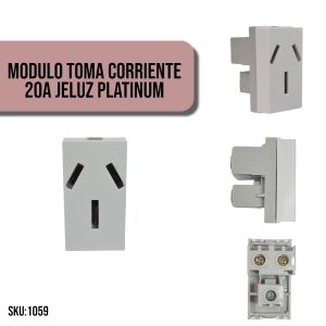 MODULO TOMA CORRIENTE 20A  JELUZ PLATINUM - Vista 6