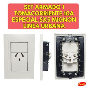 SET ARMADO  1 TOMACORRIENTE 10A ESPECIAL (5X5 / 10X5) LINEA URBANA EXULTT - Vista 4