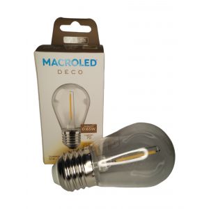 LAMPARA GOTA FILAMENTO LED 0.65W E27 MACROLED - Vista 1