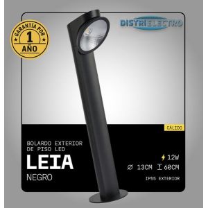 APLIQUE LED TIPO BOLARDO NEGRO 12 W LEIA DISEÑO MODERNO - Vista 2