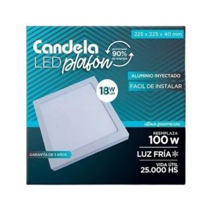 PANEL LED 18W CUADRADO APLICAR CANDELA - Vista 1