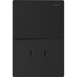SET ARMADO TECLA Y USB-C MILAN NEGRO MACROLED (1 PUNTO Y 2 USB-C) 10A C/ BASTIDOR METALICO