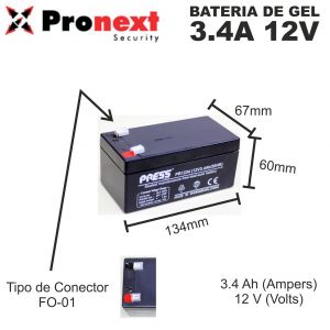 BATERIA DE GEL DE 12V 3.4 AH PRESS - Vista 1