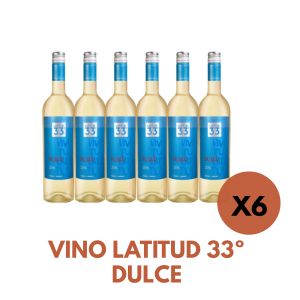 VINO LATITUD 33º DULCE 750 CC X 6 BOTELLAS