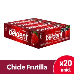 CHICLE BELDENT FRUTILLA POSEIDON 20 X 10GR