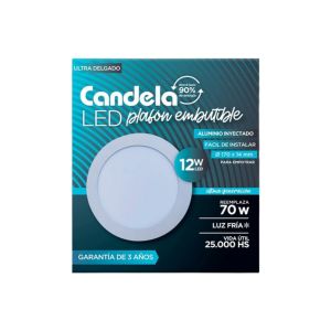 PANEL LED 12W REDONDO EMBUTIR CANDELA - Vista 1