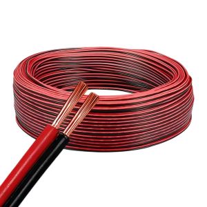 CABLE BIPOLAR BAFLE AUDIO BICOLOR ROJO Y NEGRO 0.50MM X METRO EPUYEN