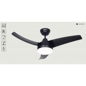 VENTILADOR DE TECHO NEGRO 421B CON LUZ 42” MOTOR DE ALTA EFICIENCIA LEUK - Vista 1