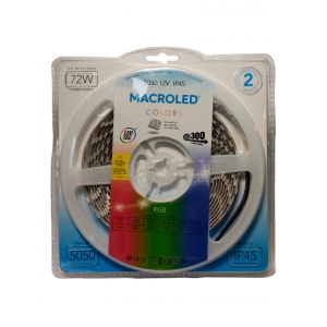 CINTA LED 72W 12V 5050 IP 45 X 5 MTS MACROLED - Vista 12