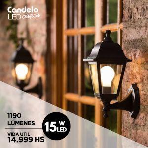 LAMPARA BULBO LED 15 WATT CANDELA COLOR FRIO X5 UNIDADES - Vista 4