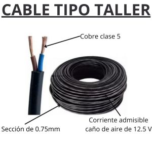 CABLE TIPO TALLER 2X0.75 MM X 100 METROS EPUYEN - Vista 2