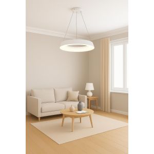 LAMPARA COLGANTE LED ACERO BLANCO 22W PIETRO DISEÑO MODERNO LEUK - Vista 2