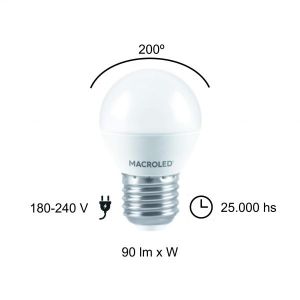 LAMPARA GOTA LED 6W E27 MACROLED - Vista 5