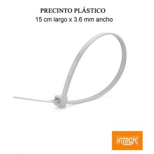 PRECINTO DE NYLON 3.6MM X150MM - BLANCO X 100 UNIDADES INTECK - Vista 2
