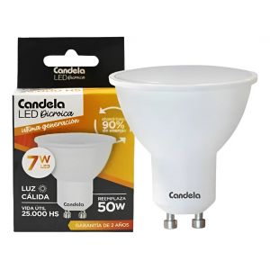 LAMPARA LED DICROICA ESMERILADA 7W GU10 CANDELA - Vista 1