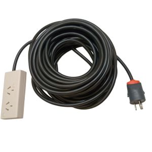 ALARGUE PROLONGADOR NEGRO 3X1.5 MM 20 MTS FICHAS RICHI DOBLE