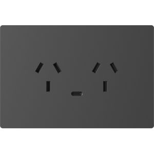 TOMACORRIENTE DOBLE 10A + 1 USB-C MILAN GRIS MACROLED