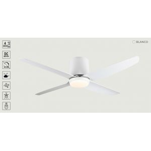 VENTILADOR DE TECHO BLANCO 401A CON LUZ 50” MOTOR DE ALTA EFICIENCIA LEUK - Vista 1