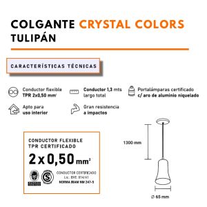 COLGANTE CRYSTAL COLORS TULIPAN BLANCO - Vista 5