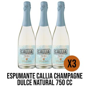 VINO ESPUMANTE CALLIA CHAMPAGNE DULCE NATURAL 750 CC X3 UNIDADES - Vista 1
