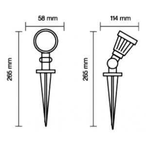 ESTACA DE PLASTICO 5W LED CANDELA - Vista 4