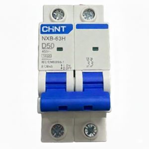 LLAVE TERMICA BIPOLAR 2X50A 10KA CURVA D CHINT