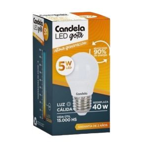 LAMPARA GOTA LED 5 WATT E27 220V CANDELA - Vista 3