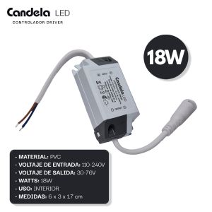 DRIVER PARA PANEL 18W 110MA CANDELA - Vista 3