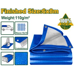LONA IMPERMEABLE DE POLIETILENO: 6X8M - Vista 1