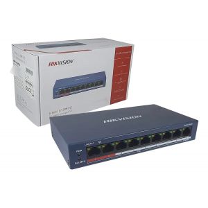 SWITCH POE 8 PUERTOS HIKVISION DS-3E0109P-E/MB 10/100MBPS - Vista 3