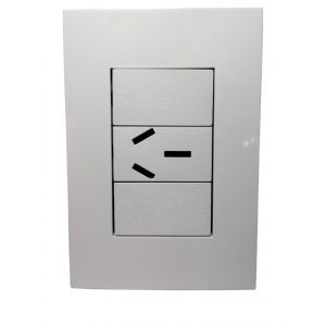 LLAVE ARMADA 1 TOMA 20A JELUZ PLATINUM BLANCO - Vista 1