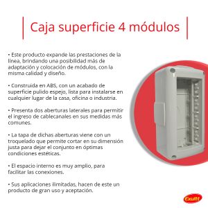 CAJA DE SUPERFICIE 4 MODULOS (VACIA) URBANA EXULTT - Vista 4