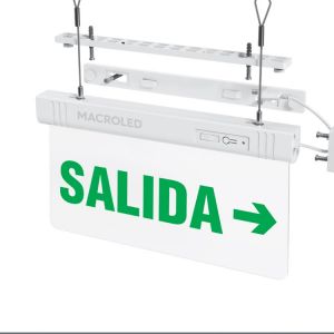 CARTEL DE SALIDA A LA DERECHA LUMINOSO MACROLED - Vista 1
