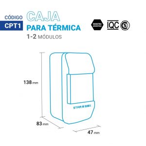 TABLERO ELECTRICO P/ TERMICA 1 A 2 MODULOS STAR BOX - Vista 3