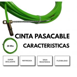 CINTA PASACABLE POLIESTER DE 20 MTS EXULTT - Vista 1