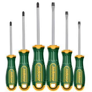 KIT DE DESTORNILLADORES - 6 PIEZAS - 3 PLANOS + 3 PHILLIPS 75/150MM JADEVER