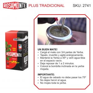 YERBA ROSAMONTE PLUS 1000 GR X 5 UNIDADES - Vista 2